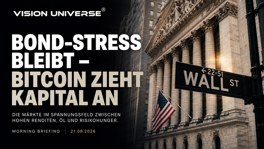 Bond-Stress bleibt – Bitcoin zieht Kapital an: Das bewegt heute die Märkte