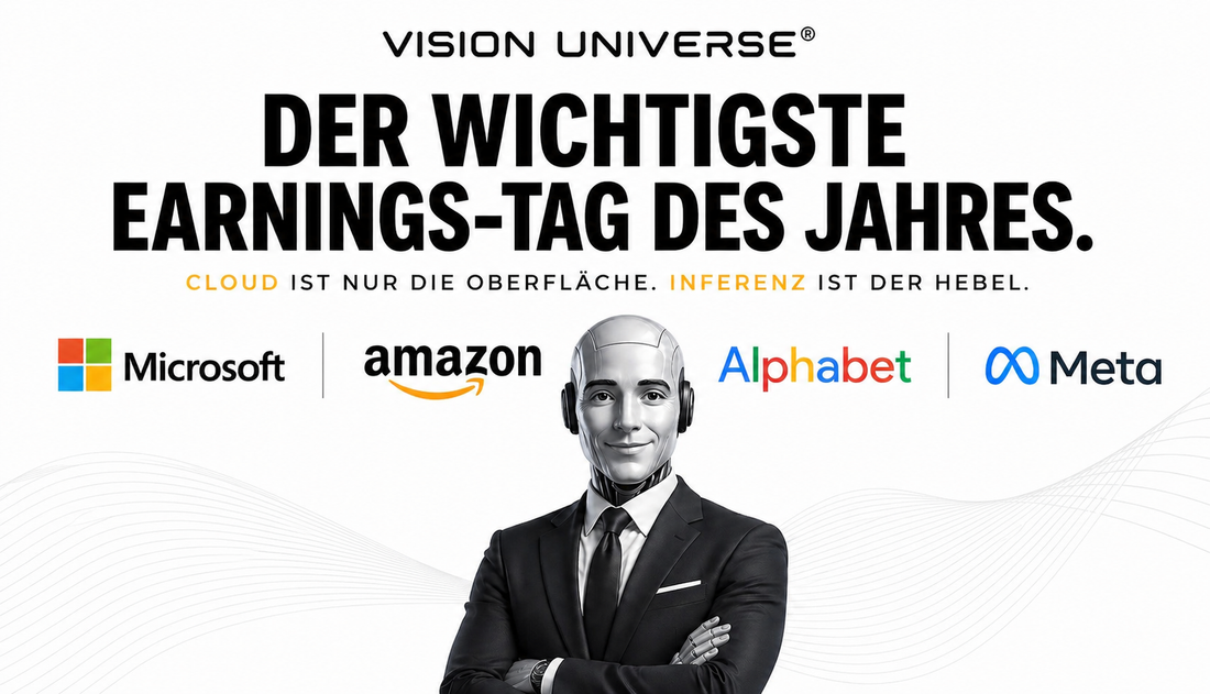 Microsoft, Amazon, Meta und Alphabet. Vier Hyperscaler. Billionen an Börsenwert. Die wichtigste Nacht für KI-Aktien ist da.