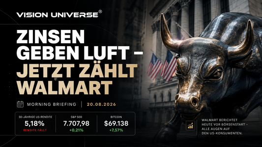 Zinsen geben Luft – jetzt zählt Walmart: Das bewegt heute die Börse